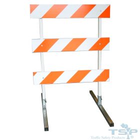 Type 3 Barricade w/ Tubular Steel Legs and Plastic Uprights