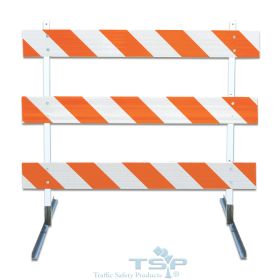 Steel Type 3 Barricade, Welded Angle Iron Construction