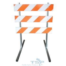 Steel Type 3 Barricade, Welded Sqaure Tube Construction