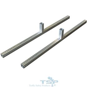 Steel Type 3 Barricade Footer, Square Tube or Angle Iron - TIIIWAFOOT (Options: Welded Angle)