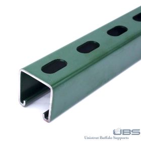 Unistrut P3000T Slotted Channel, 10 FT, Perma-Green