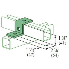 Unistrut P1045 GR: Z Shaped Bracket, Perma Green III