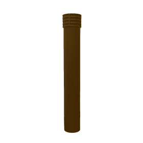 Lighthouse 6.5" x 50" Decorative Bollard Cover, Brown