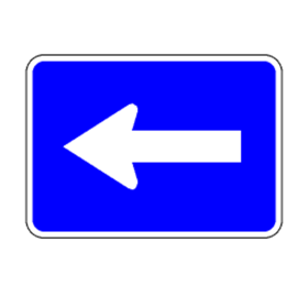 M6-1(IN): "Directional Arrow (Interstate)" Aluminum Sign, 21" x 15", Engineer Grade