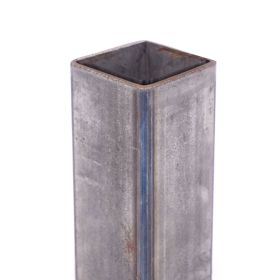 12 Gauge Telespar Square Mechanical Tubing, Solid, No Holes - 24F10-24PL (Options: Plain Carbon Steel, 24 Feet, 2-1/2")