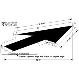 Federal Lane Drop Arrow - 1/8 Inch (125 mil)