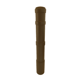 Royal 8-7/8" x 72" Decorative Bollard Cover, Brown