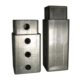 10 Gauge Telespar Steel Square Sign Post, Pre-Galvanized, 24 Ft