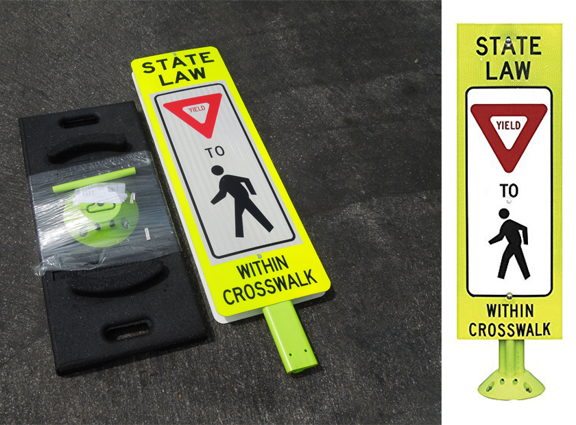 pedestrian crosswalk sign kit