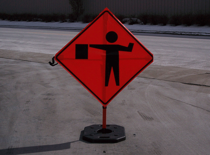 portable sign stand for work zones