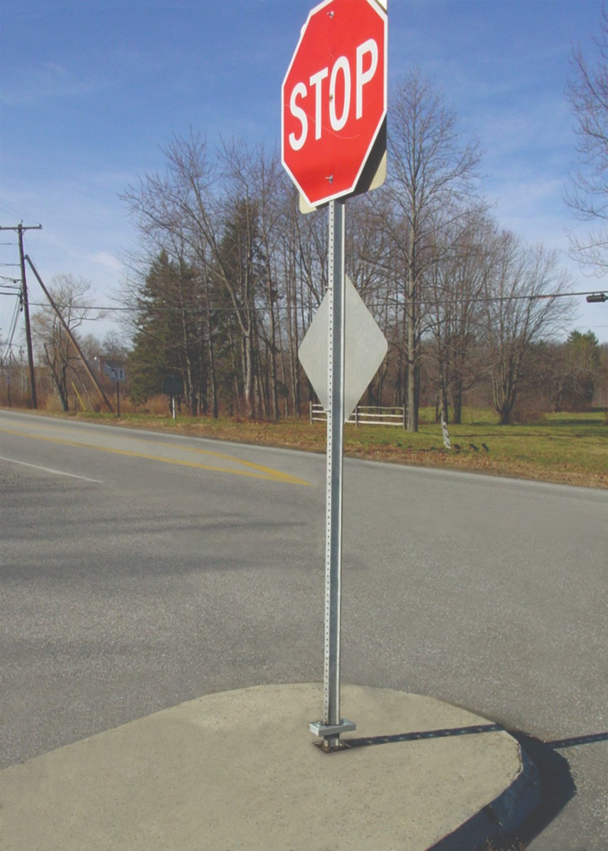 u channel traffic sign installation